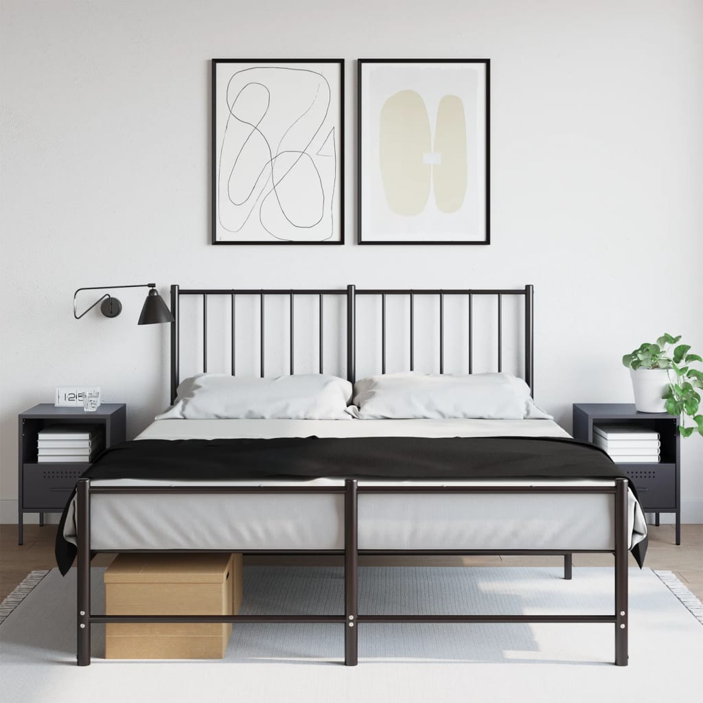 vidaXL Szafki nocne, 2 szt., antracytowe, 36x39x50,5 cm, stal