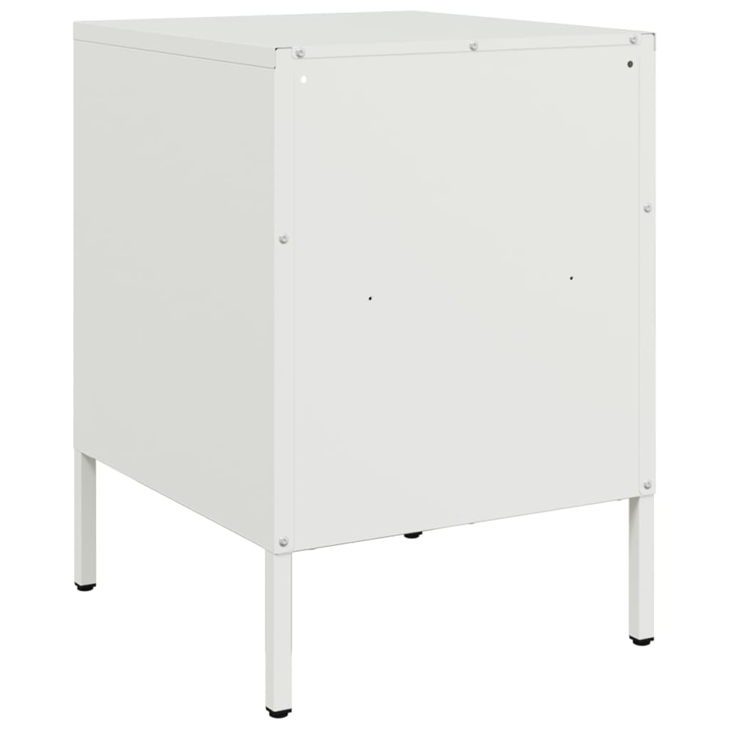 vidaXL Szafki nocne, 2 szt., białe, 36x39x50,5 cm, stal