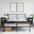 vidaXL Szafki nocne, 2 szt., czarne, 36x39x68 cm, stal