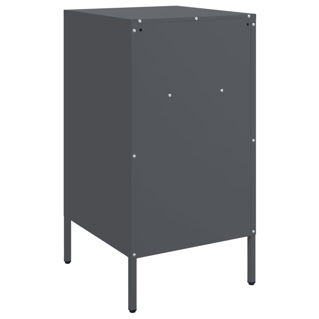 vidaXL Szafka nocna, antracyt, 36x39x68 cm, stal