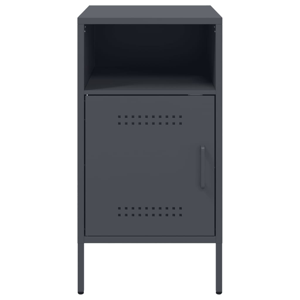 vidaXL Szafki nocne, 2 szt., antracytowe, 36x39x68 cm, stal
