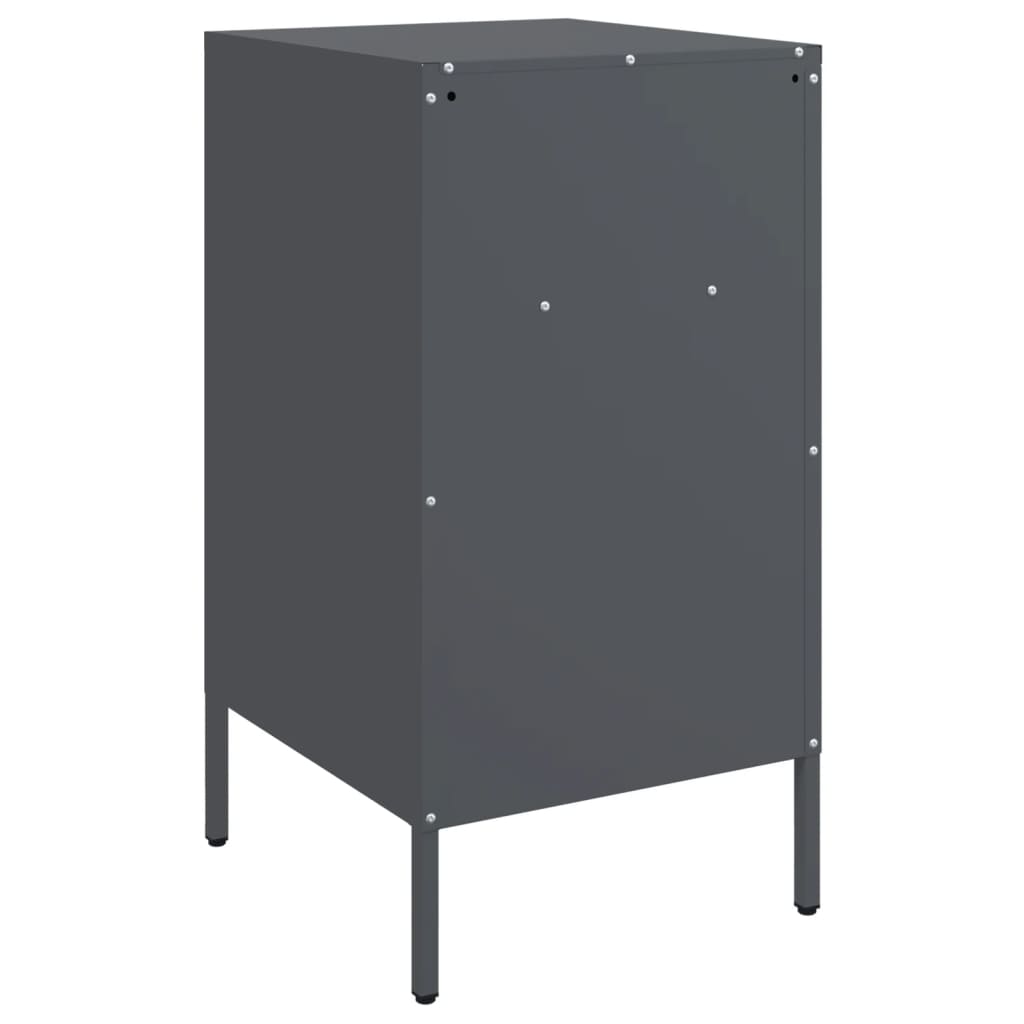 vidaXL Szafki nocne, 2 szt., antracytowe, 36x39x68 cm, stal
