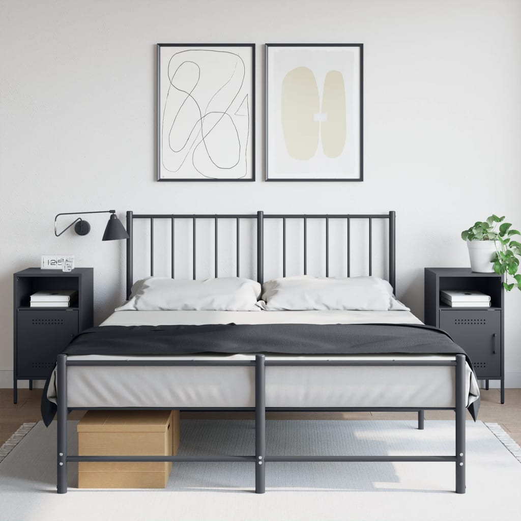 vidaXL Szafki nocne, 2 szt., antracytowe, 36x39x68 cm, stal