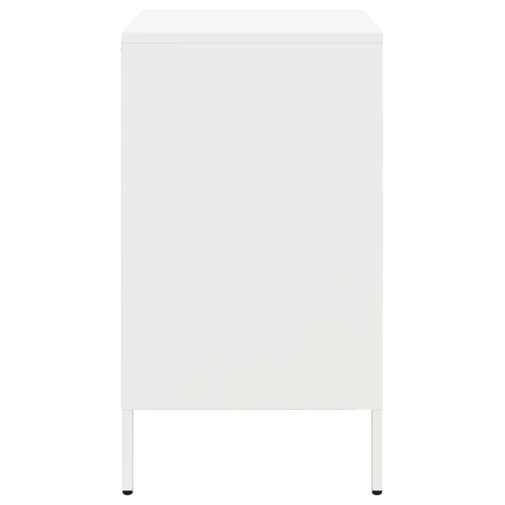 vidaXL Szafka nocna, biała, 36x39x68 cm, stal
