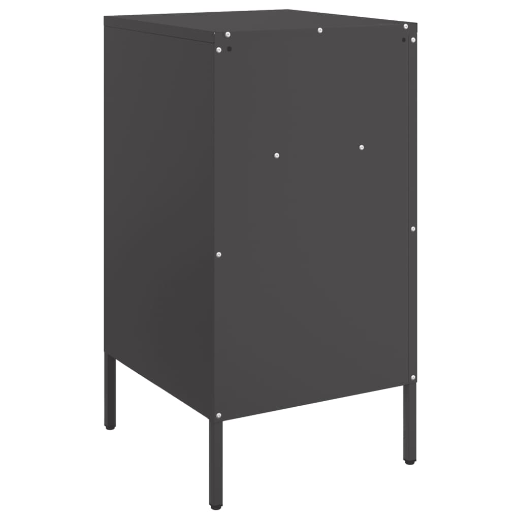 vidaXL Szafki nocne, 2 szt., czarne, 36x39x68 cm, stal