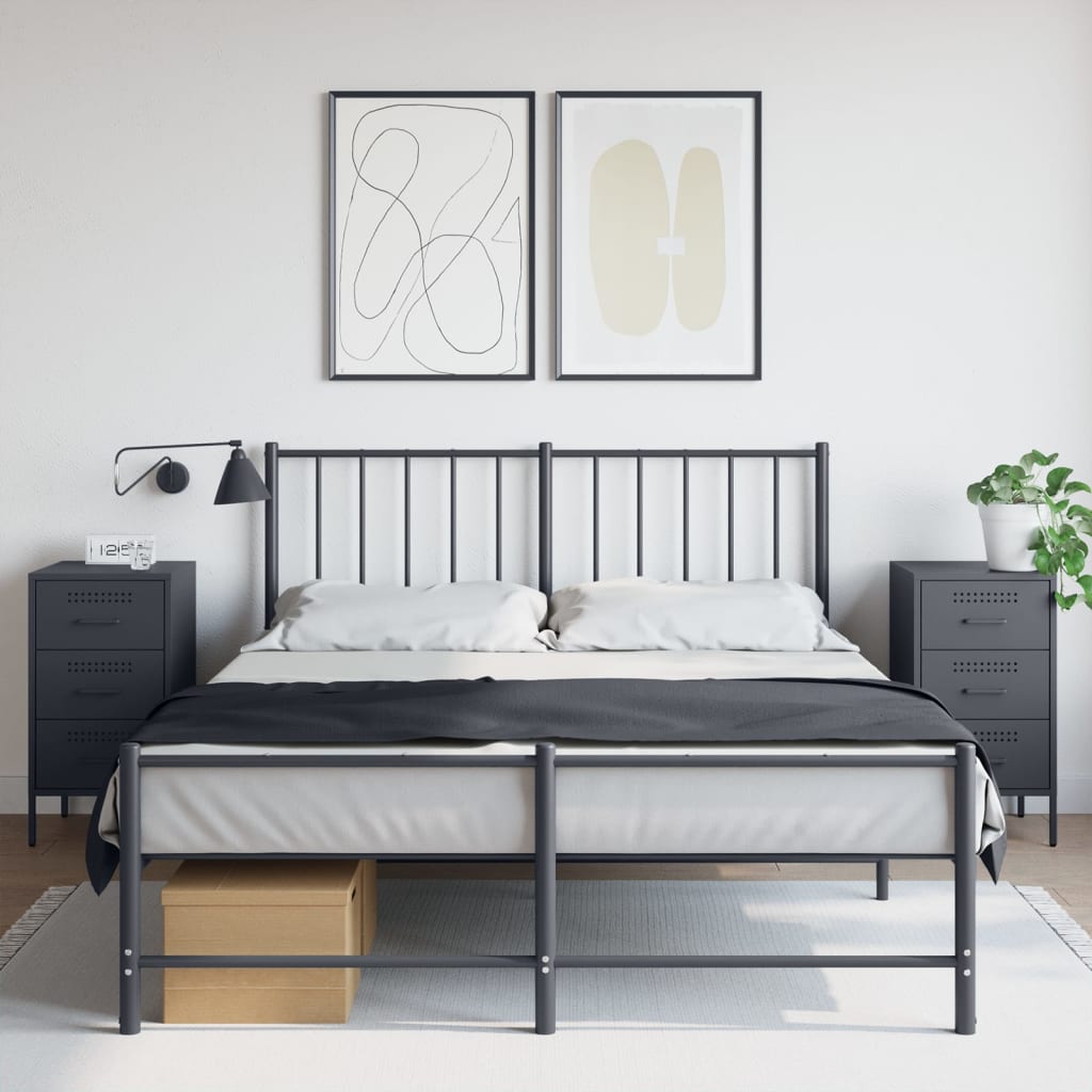 vidaXL Szafki nocne, 2 szt., antracytowe, 36x39x68 cm, stal