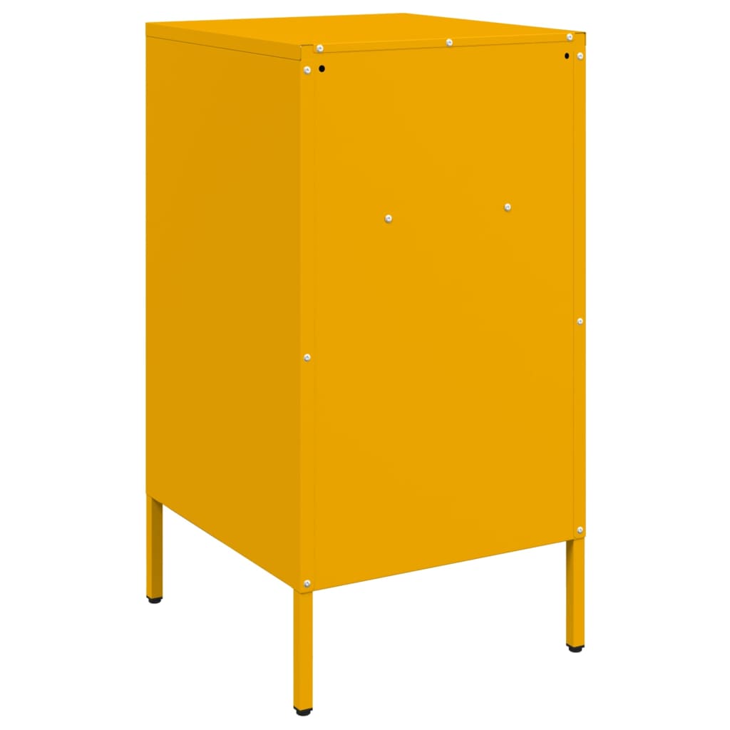 vidaXL Szafki nocne, 2 szt., musztardowe, 36x39x68 cm, stal