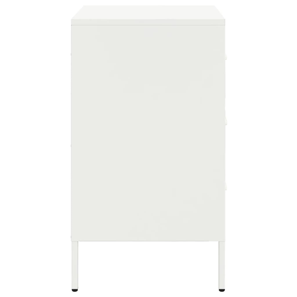 vidaXL Szafka nocna, biała, 36x39x68 cm, stal