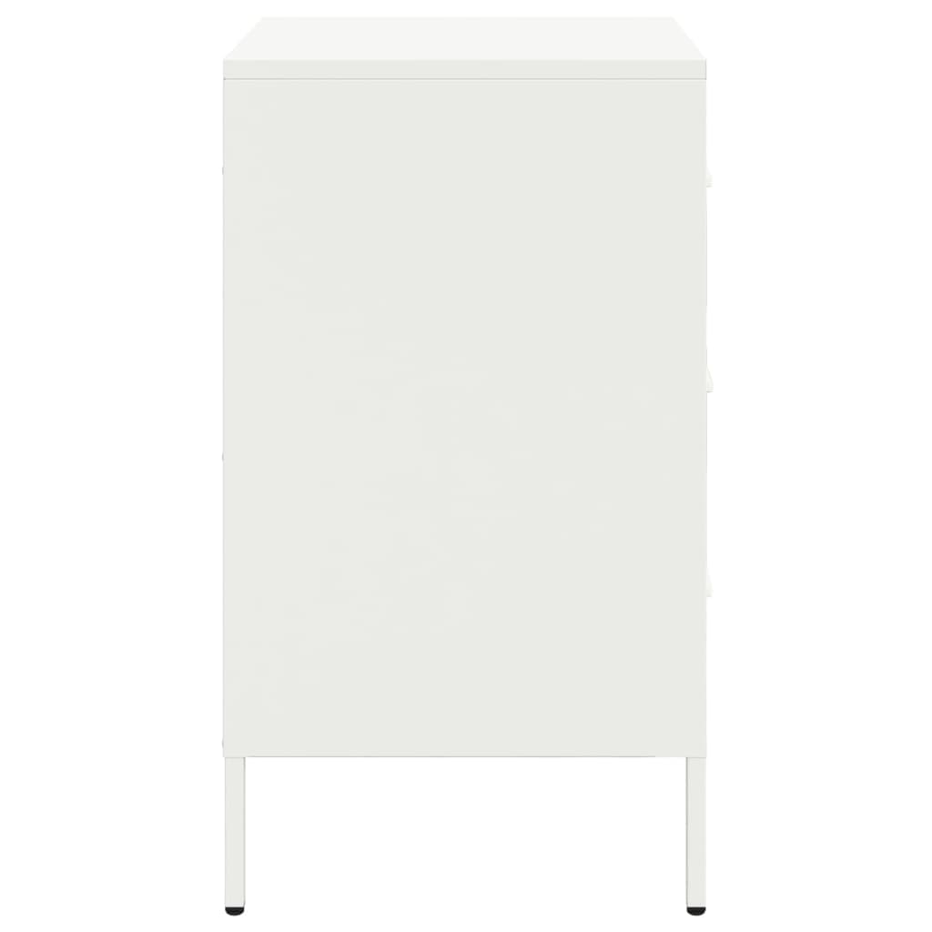 vidaXL Szafki nocne, 2 szt., białe, 36x39x68 cm, stal