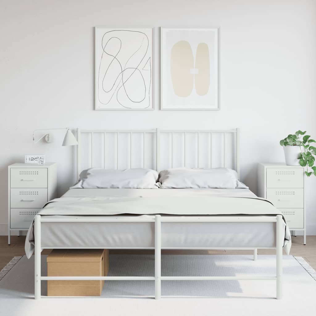 vidaXL Szafki nocne, 2 szt., białe, 36x39x68 cm, stal