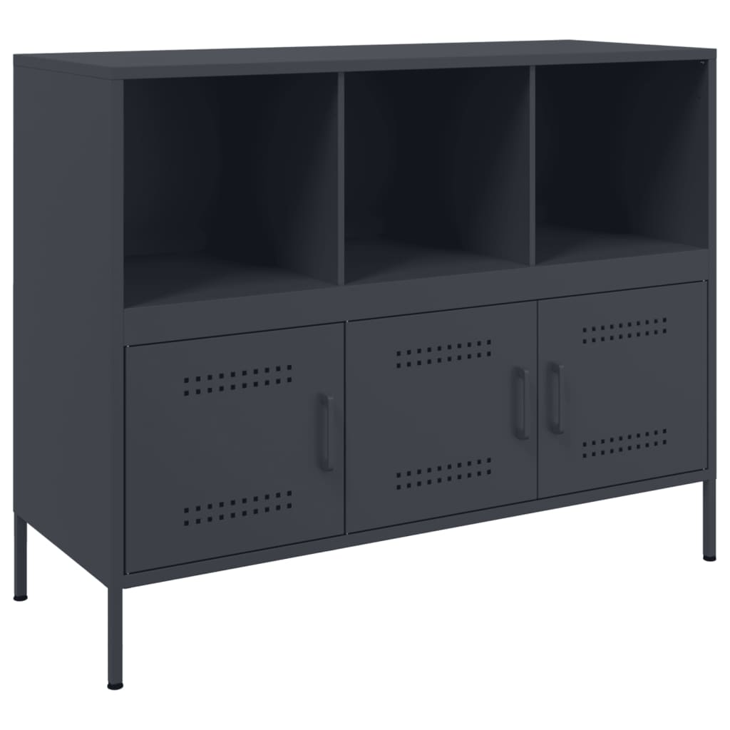 vidaXL Szafka, antracytowa, 100,5x39x79 cm, stal