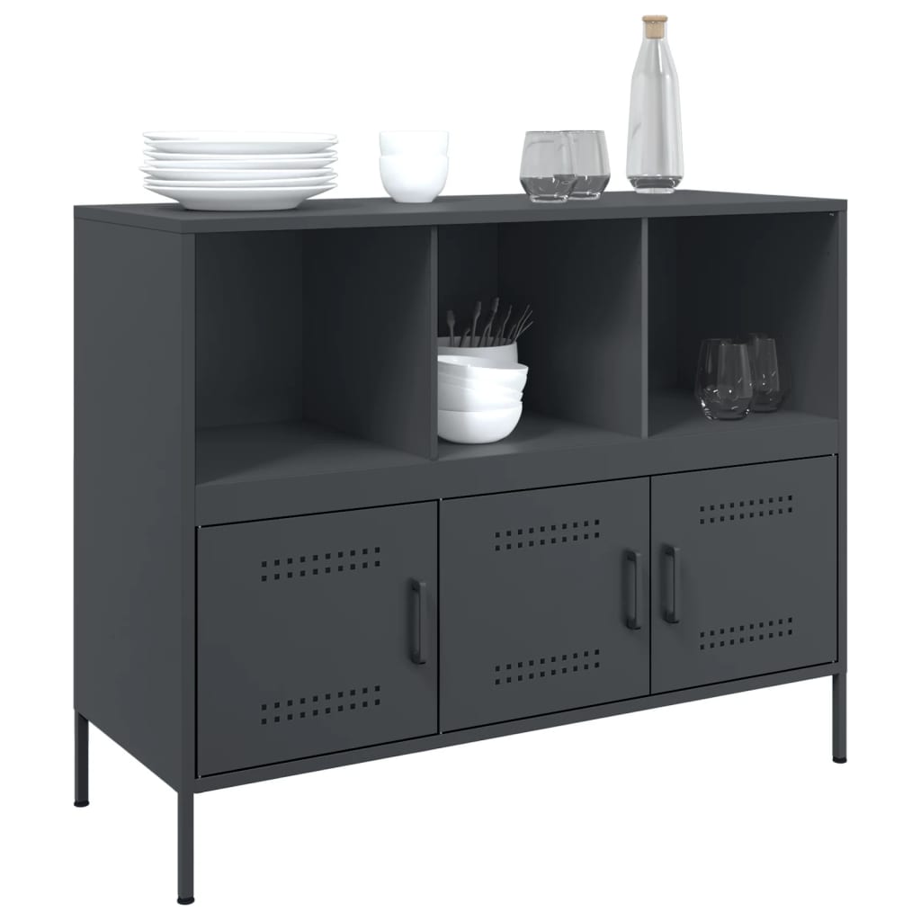 vidaXL Szafka, antracytowa, 100,5x39x79 cm, stal