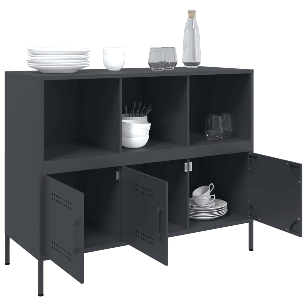 vidaXL Szafka, antracytowa, 100,5x39x79 cm, stal