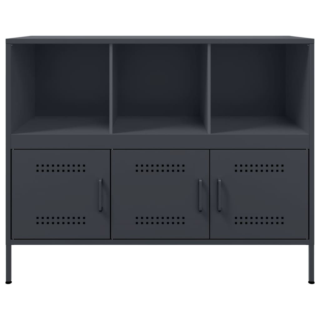 vidaXL Szafka, antracytowa, 100,5x39x79 cm, stal