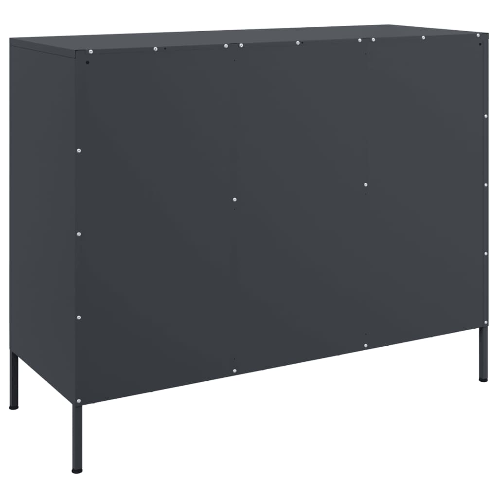 vidaXL Szafka, antracytowa, 100,5x39x79 cm, stal