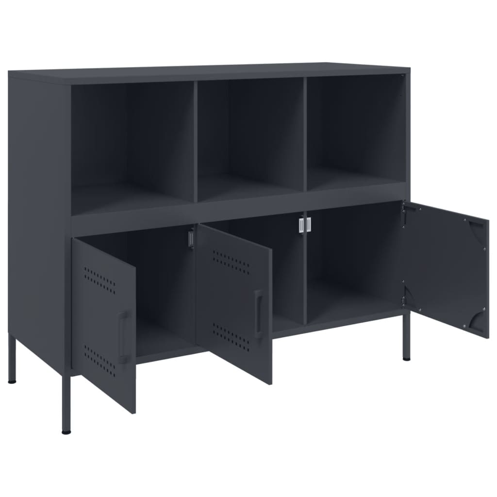 vidaXL Szafka, antracytowa, 100,5x39x79 cm, stal