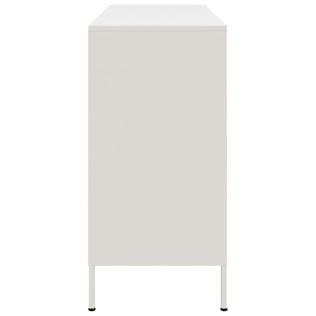 vidaXL Szafka, biała, 100,5x39x79 cm, stal