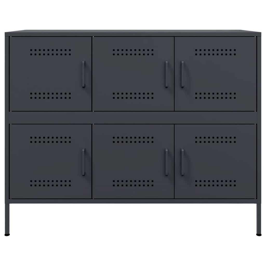 vidaXL Szafka, antracytowa, 100,5x39x79 cm, stal