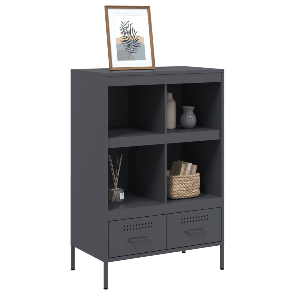 vidaXL Szafka, antracytowa, 68x39x101,5 cm, stal