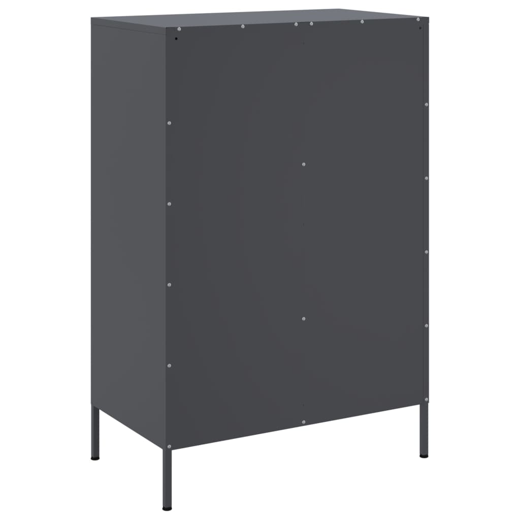 vidaXL Szafka, antracytowa, 68x39x101,5 cm, stal