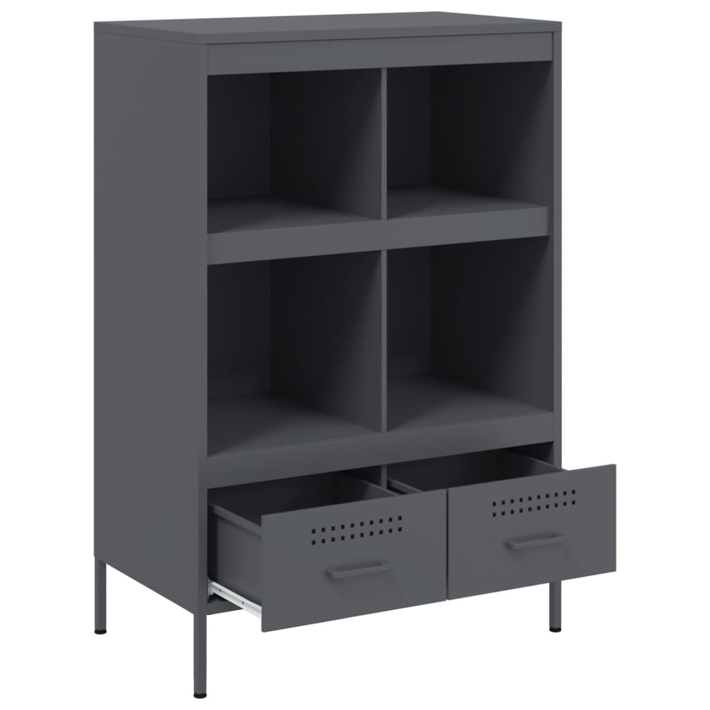 vidaXL Szafka, antracytowa, 68x39x101,5 cm, stal