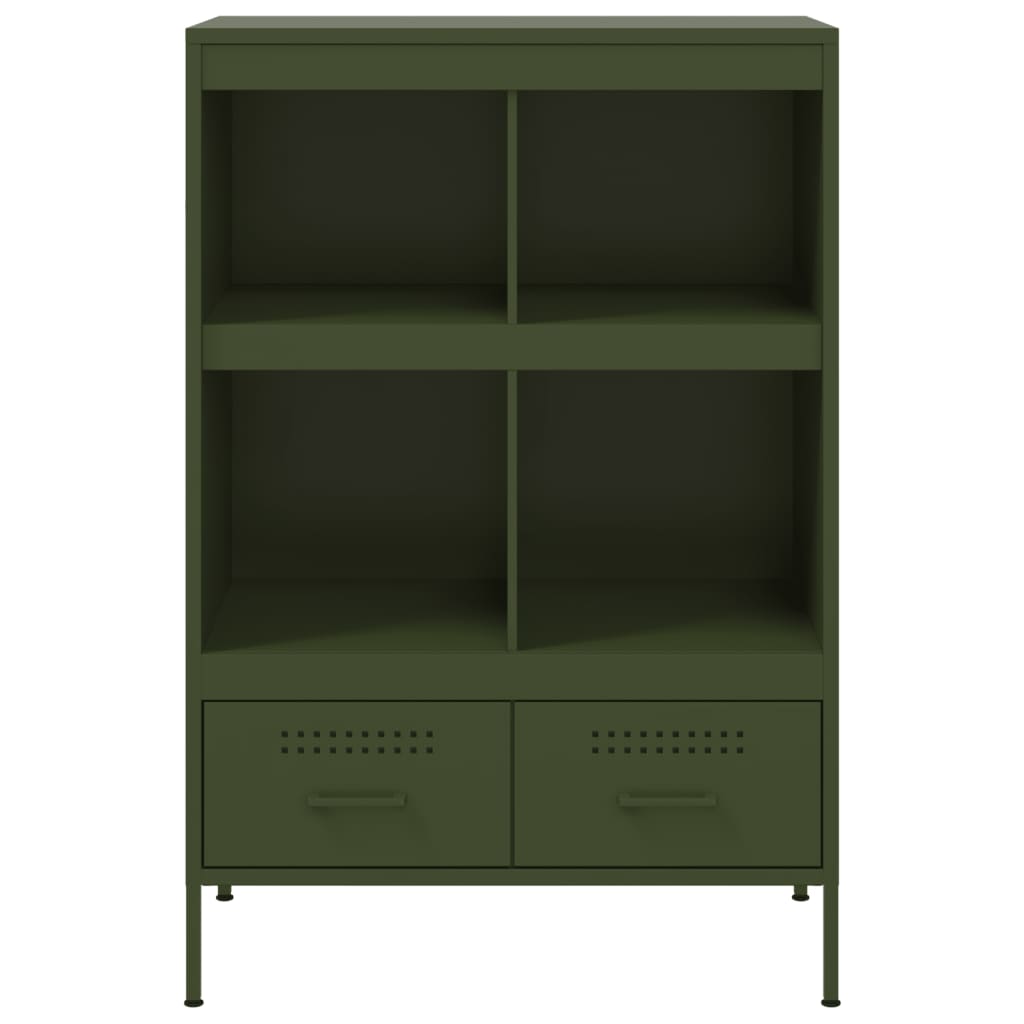 vidaXL Szafka, oliwkowa, 68x39x101,5 cm, stal