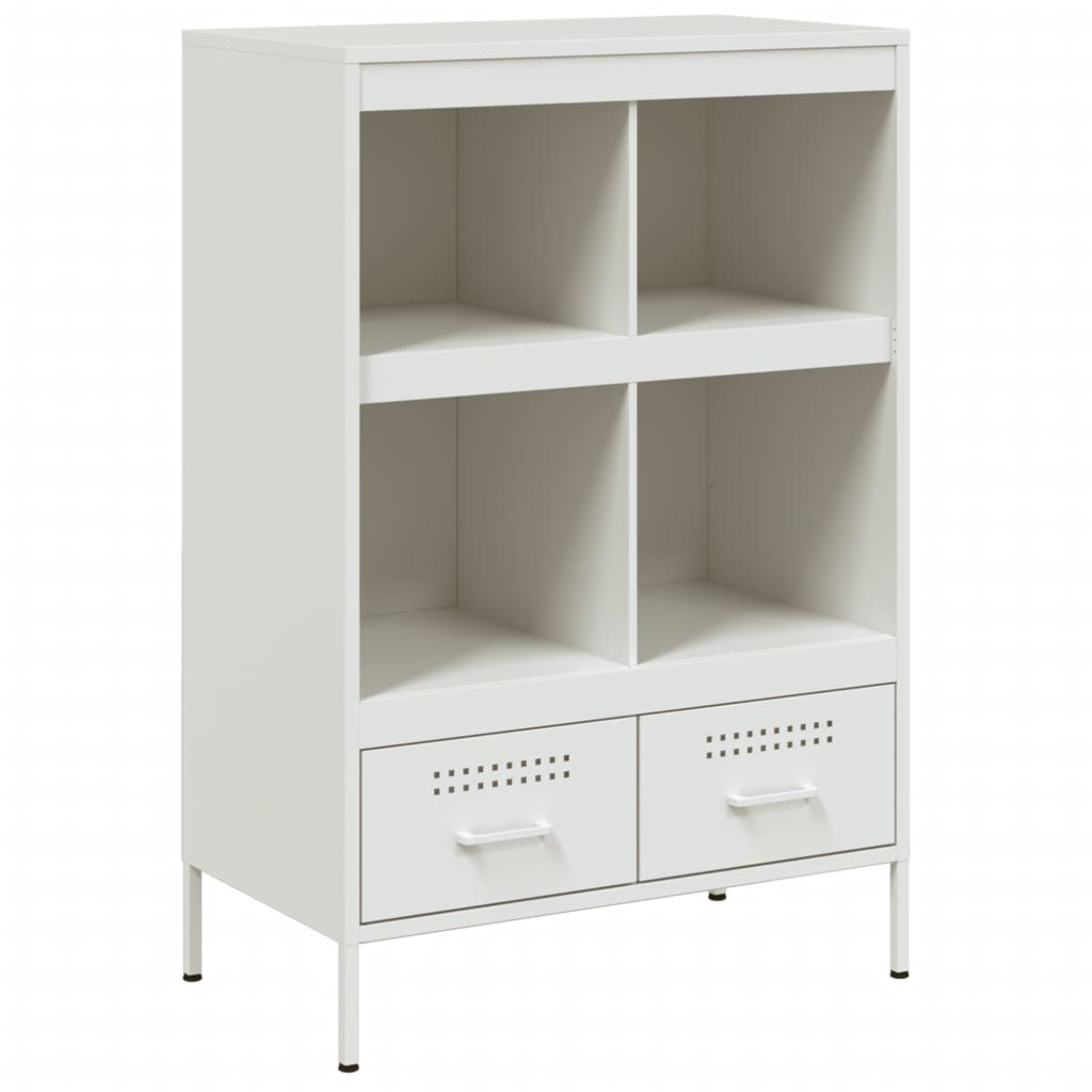vidaXL Szafka, biała, 68x39x101,5 cm, stal