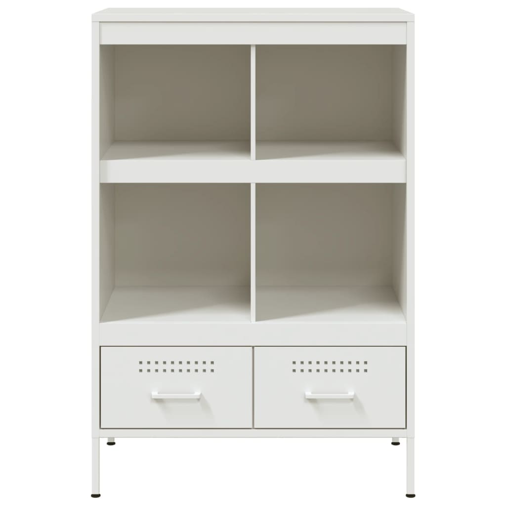 vidaXL Szafka, biała, 68x39x101,5 cm, stal