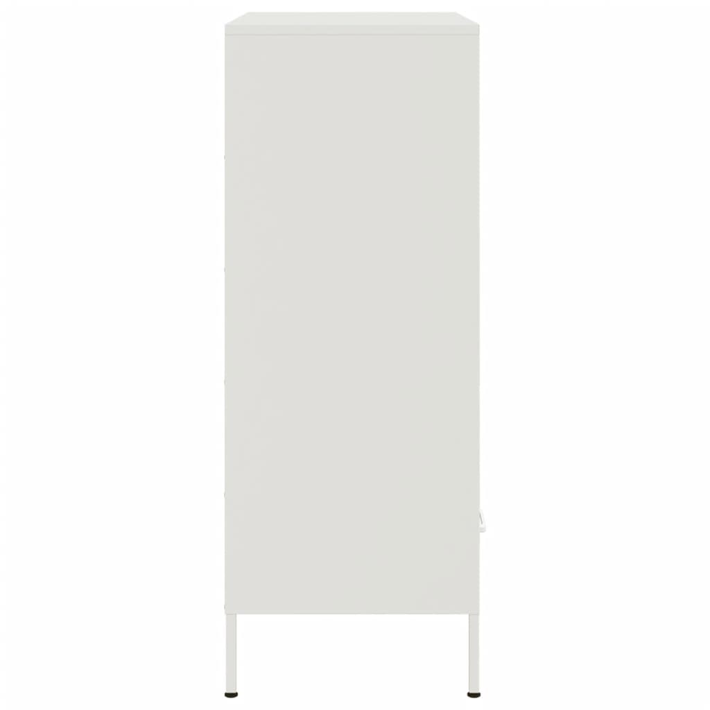 vidaXL Szafka, biała, 68x39x101,5 cm, stal