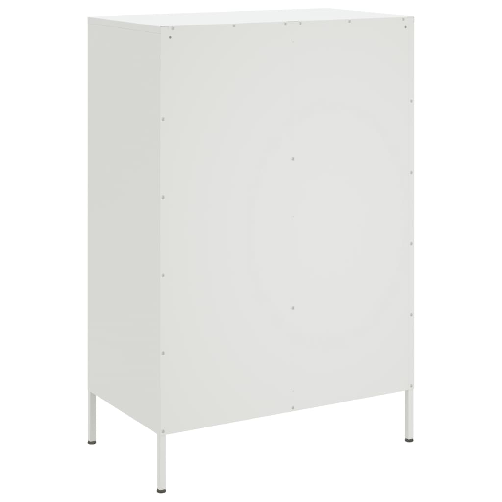 vidaXL Szafka, biała, 68x39x101,5 cm, stal
