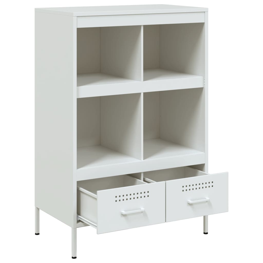 vidaXL Szafka, biała, 68x39x101,5 cm, stal