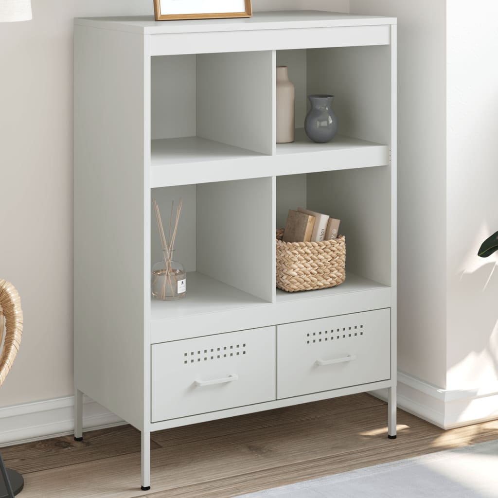 vidaXL Szafka, biała, 68x39x101,5 cm, stal