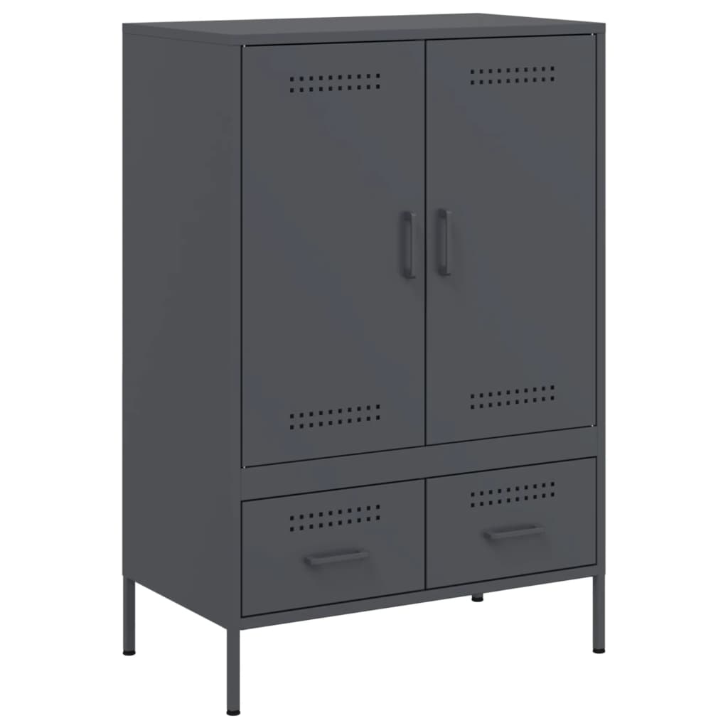 vidaXL Szafka, antracytowa, 68x39x101,5 cm, stal
