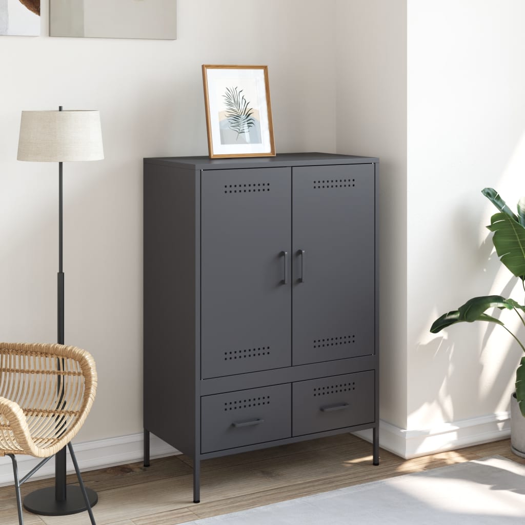 vidaXL Szafka, antracytowa, 68x39x101,5 cm, stal