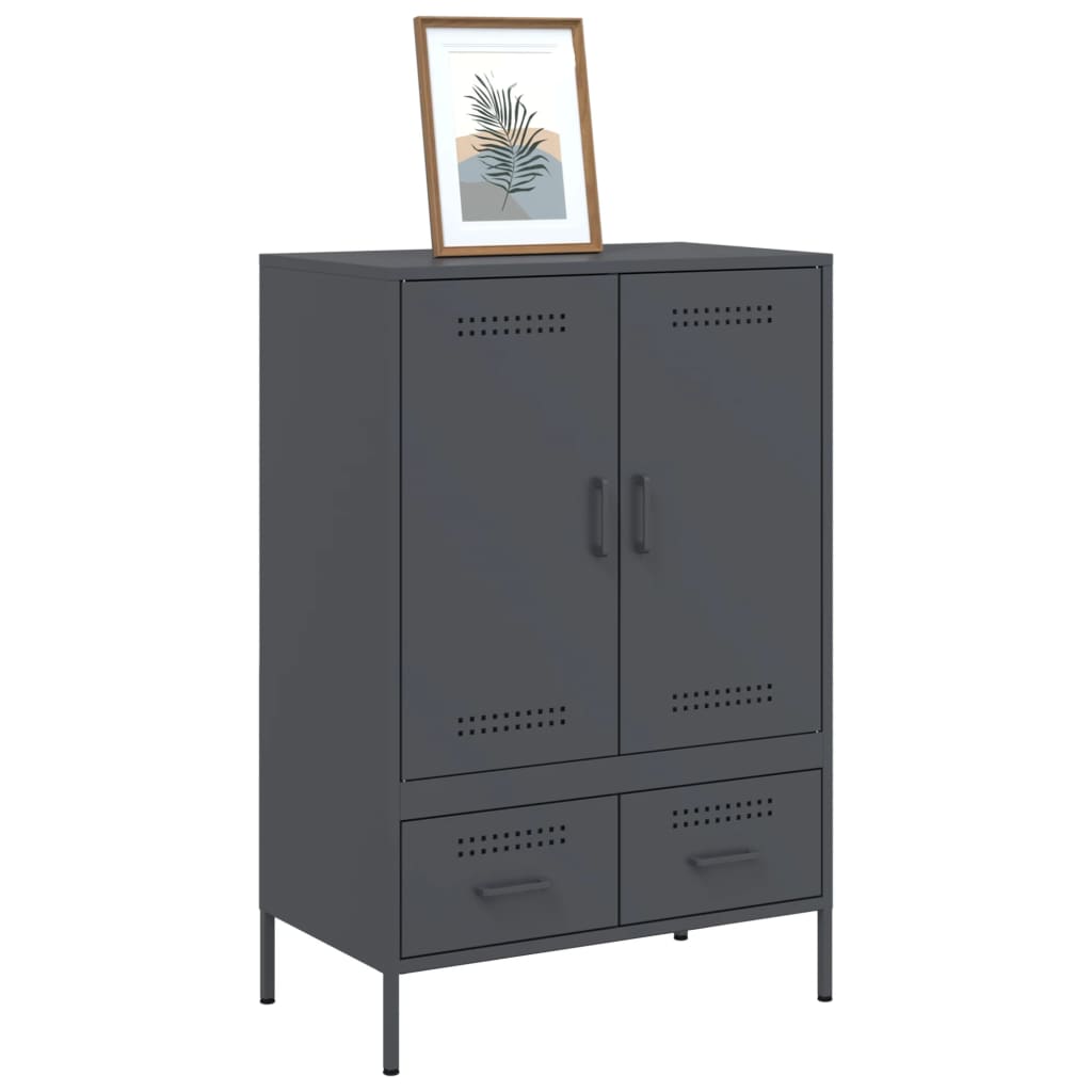 vidaXL Szafka, antracytowa, 68x39x101,5 cm, stal