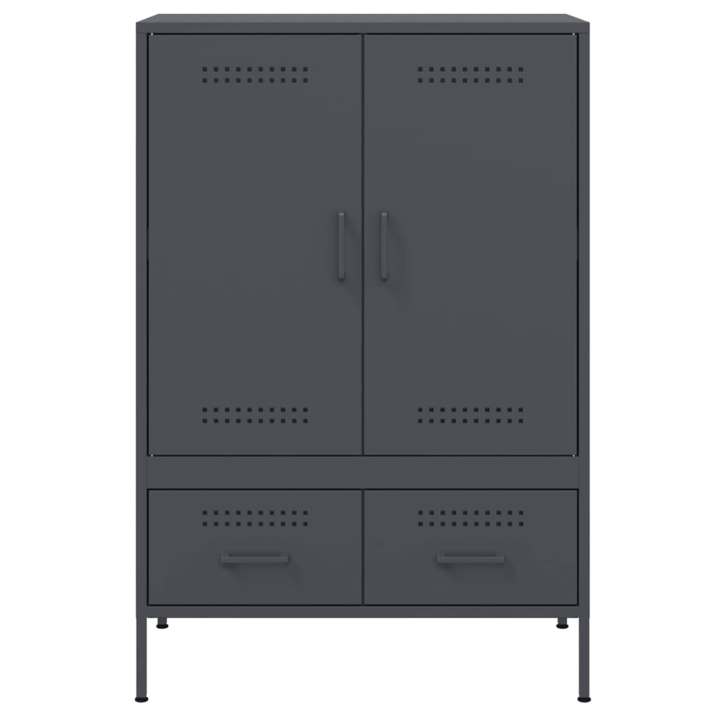 vidaXL Szafka, antracytowa, 68x39x101,5 cm, stal