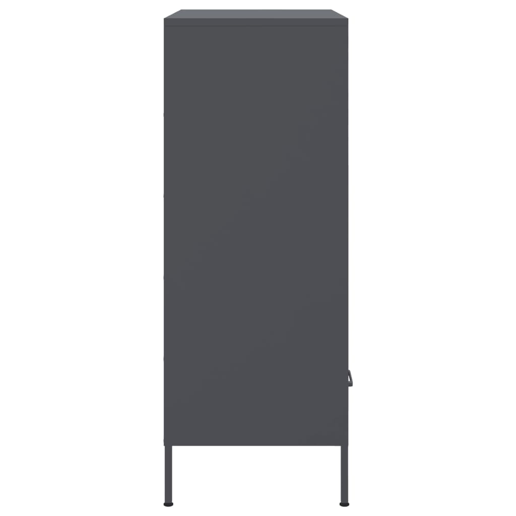 vidaXL Szafka, antracytowa, 68x39x101,5 cm, stal