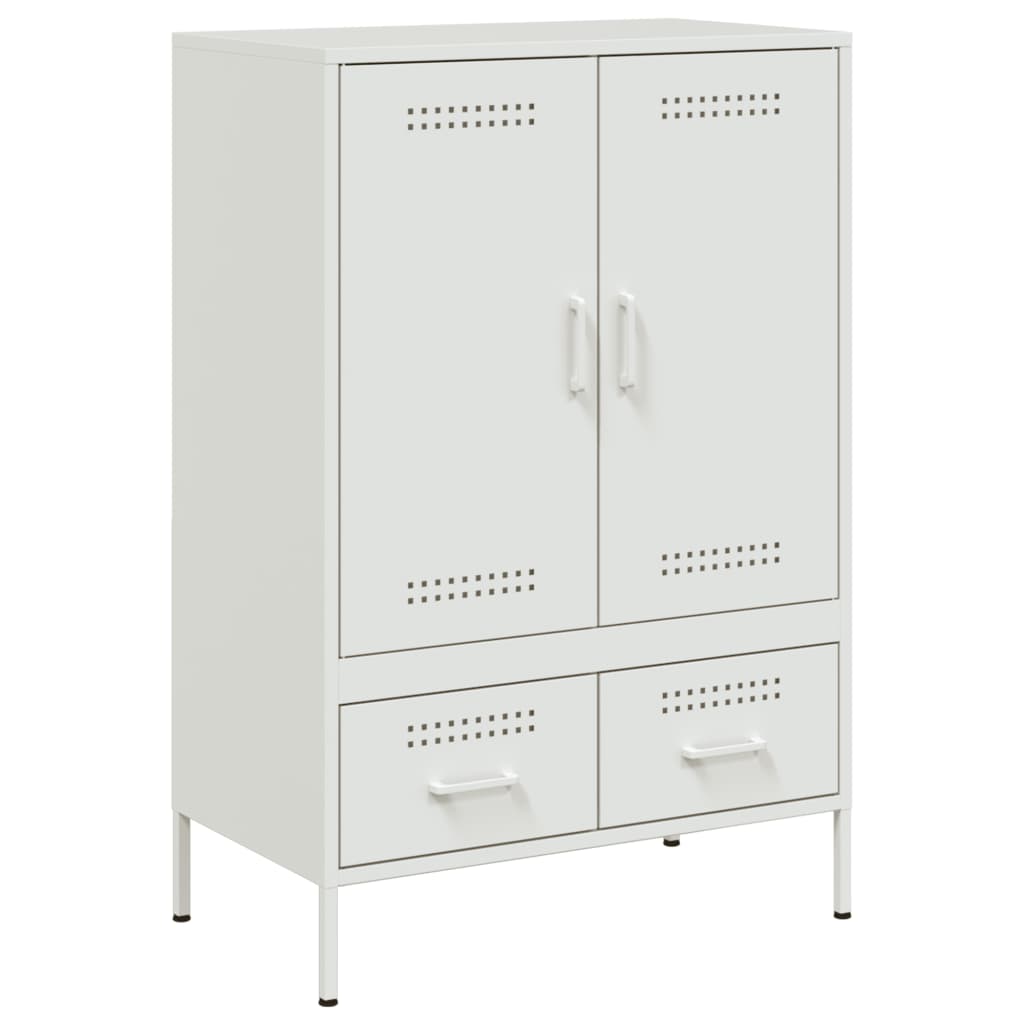 vidaXL Szafka, biała, 68x39x101,5 cm, stal