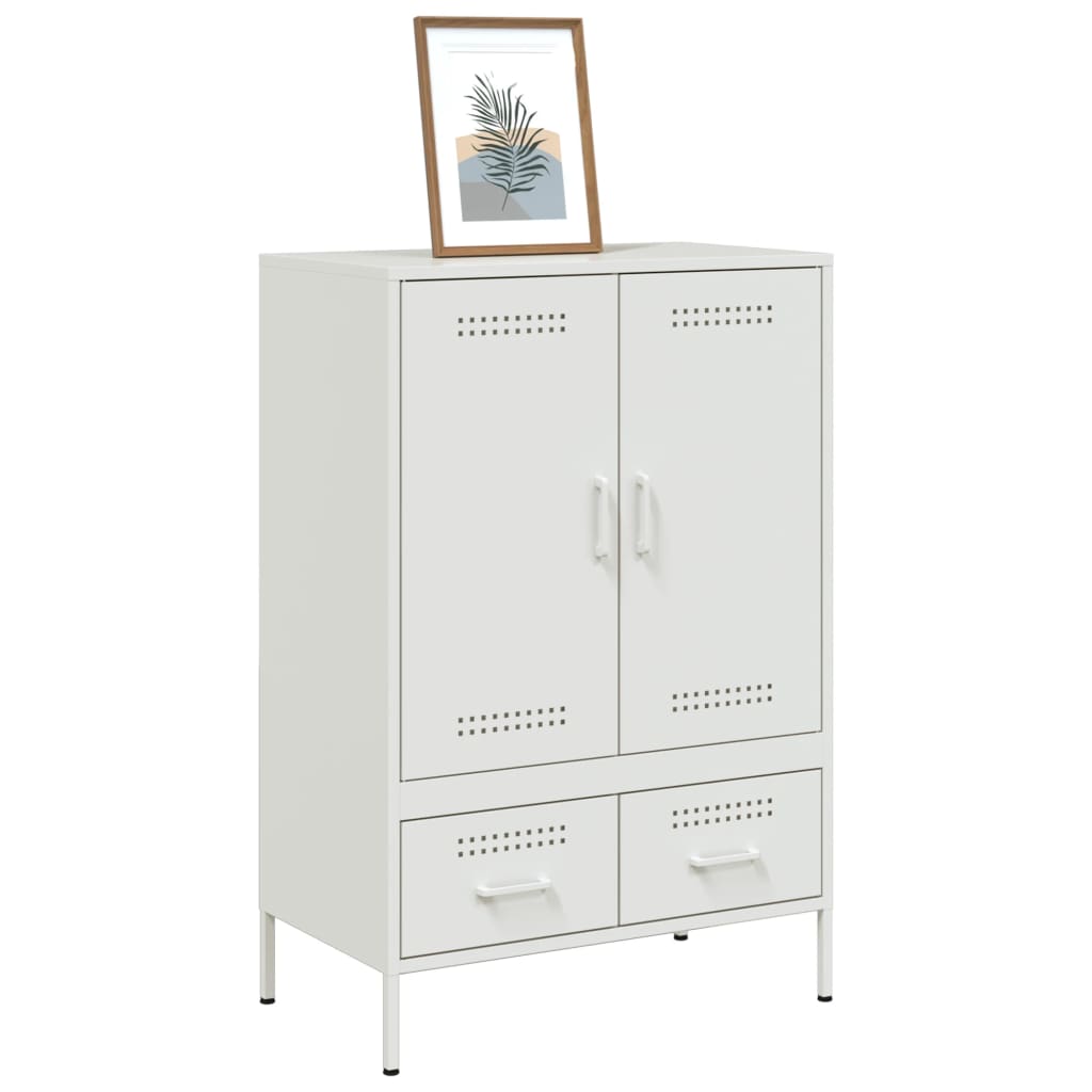 vidaXL Szafka, biała, 68x39x101,5 cm, stal