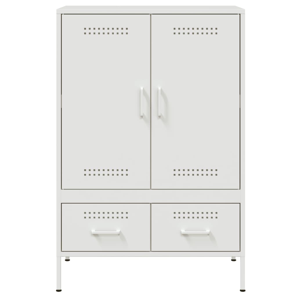vidaXL Szafka, biała, 68x39x101,5 cm, stal
