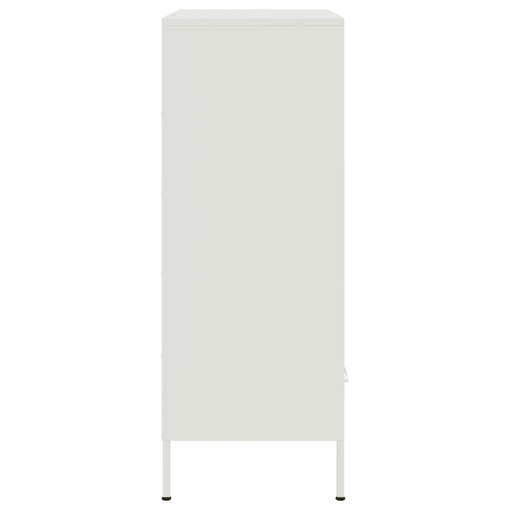 vidaXL Szafka, biała, 68x39x101,5 cm, stal