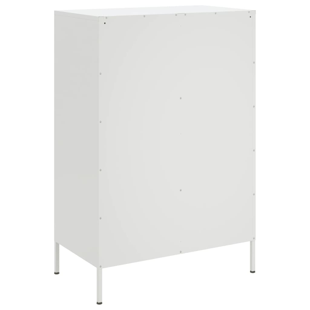 vidaXL Szafka, biała, 68x39x101,5 cm, stal