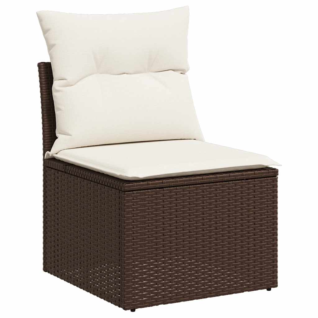 vidaXL 6-cz. zestaw wypoczynkowy do ogrodu, z poduszkami, brązowy