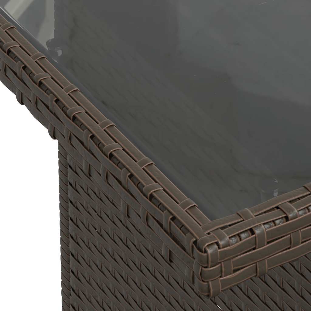vidaXL 8-cz. zestaw wypoczynkowy do ogrodu z poduszkami, brązowy polirattan