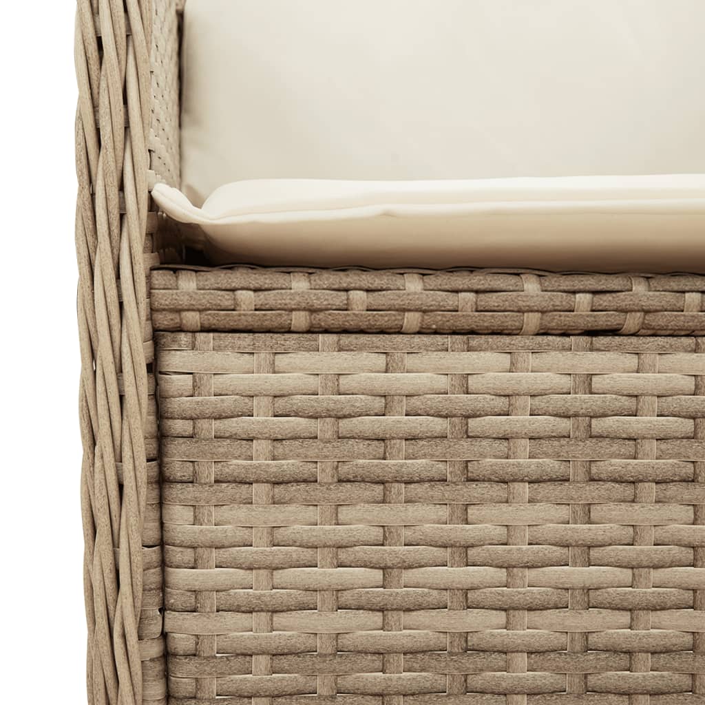 vidaXL 3-cz. wypoczynek do ogrodu, z poduszkami, beżowy rattan PE