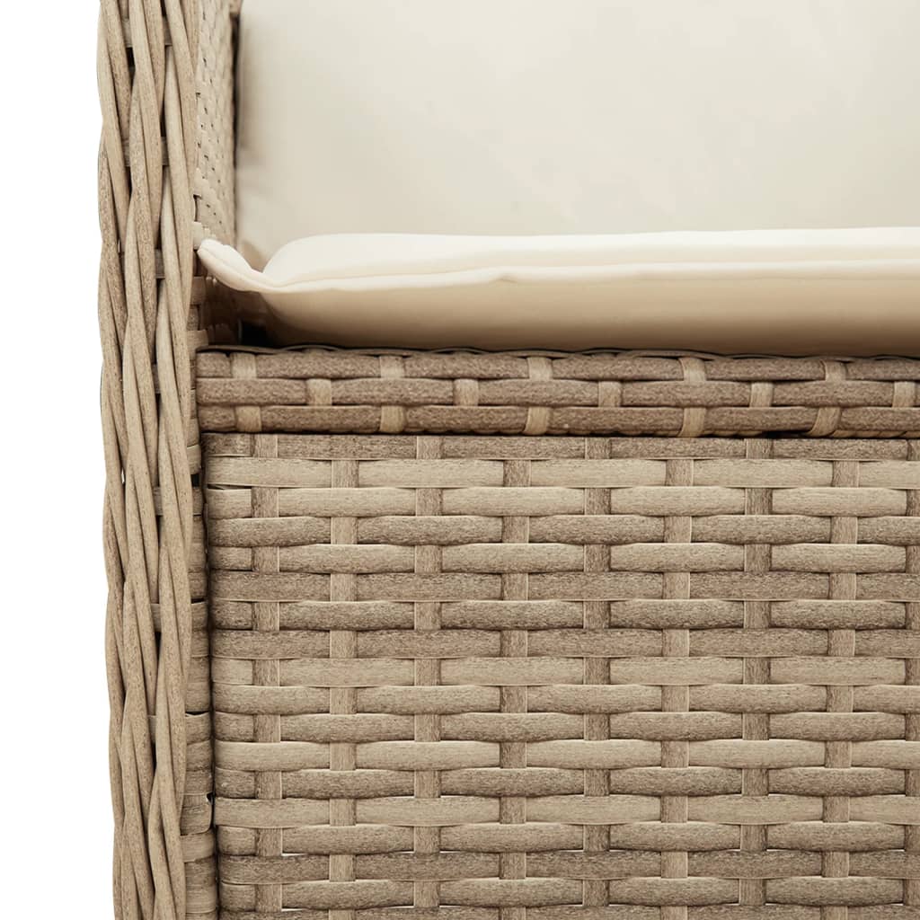 vidaXL 3-cz. wypoczynek do ogrodu, z poduszkami, beżowy rattan PE