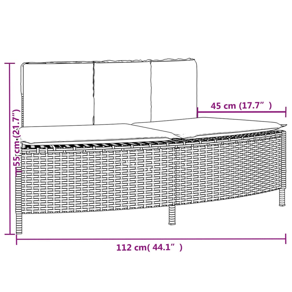 vidaXL Obudowa do basenu/spa, czarny polirattan i lite drewno akacjowe