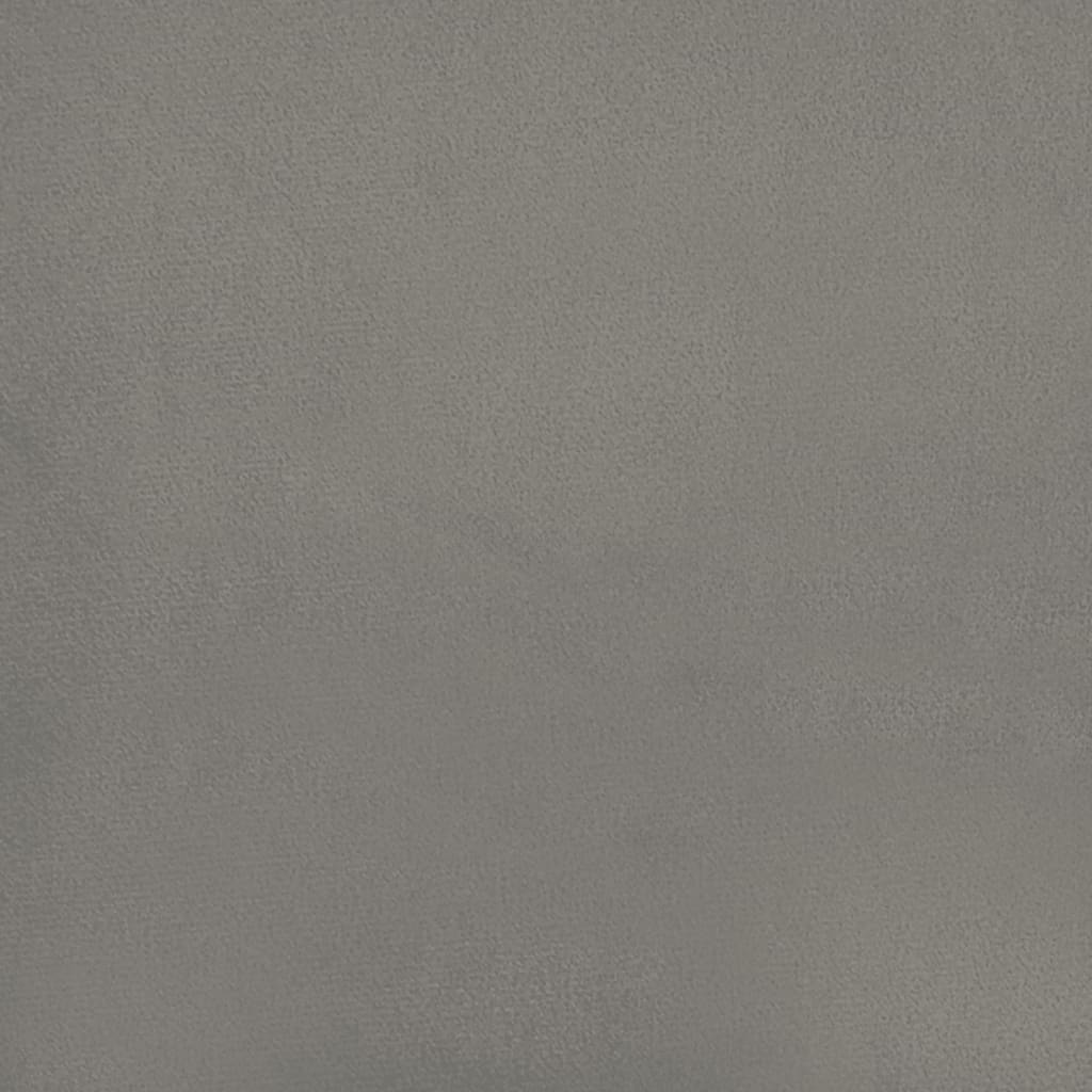vidaXL Rama łóżka bez materacem, szara, 120x190 cm, aksamit