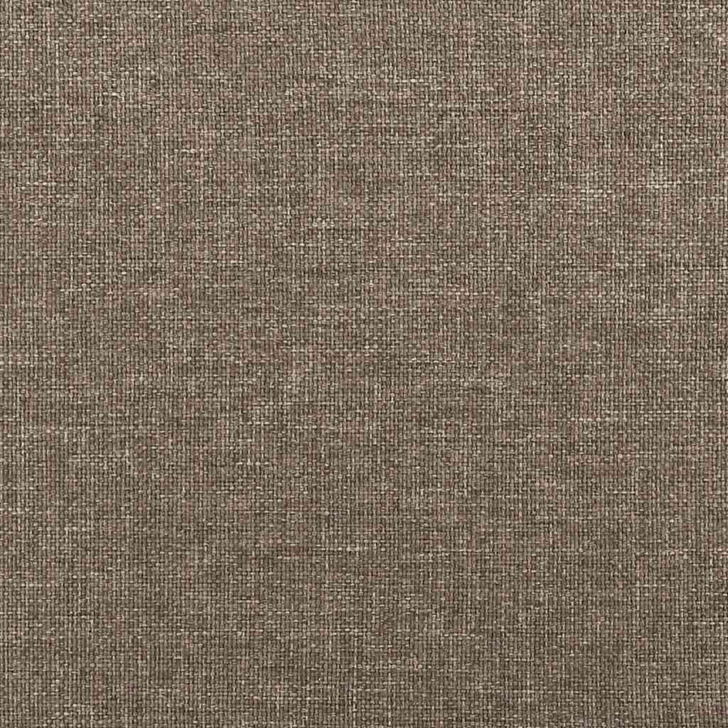 vidaXL Łóżko kontynentalne z materacem, taupe, 120x190 cm, tkanina