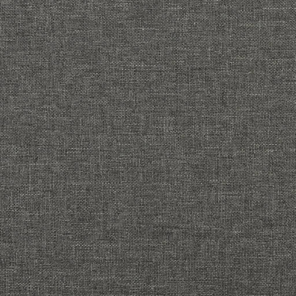 vidaXL Łóżko kontynentalne z materacem, ciemnoszare, 120x190cm tkanina